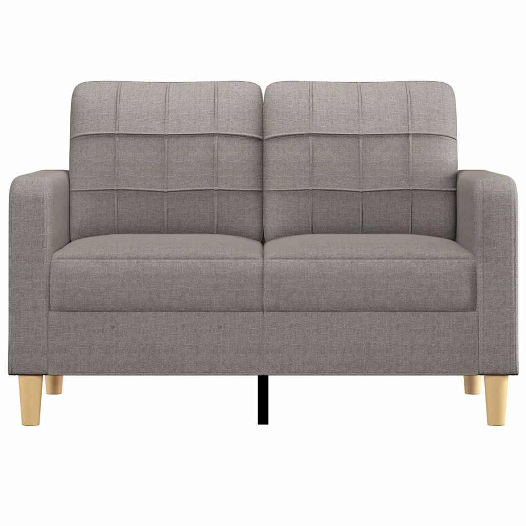 Vidaxl tweezitsbank 120 cm stof taupe