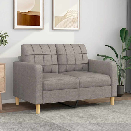 Vidaxl tweezitsbank 120 cm stof taupe