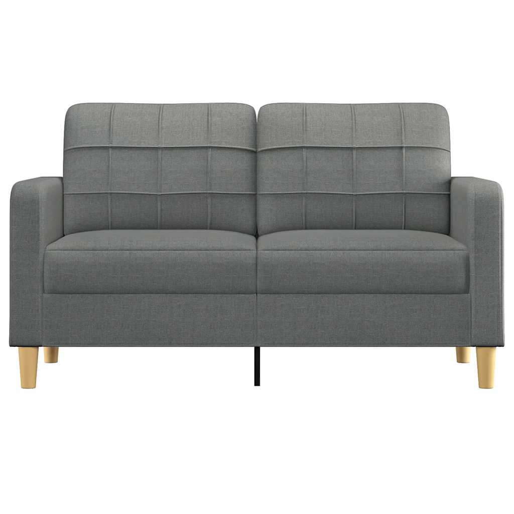 Vidaxl tweezitsbank 140 cm stof donkergrijs