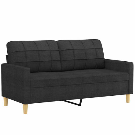 Vidaxl tweezitsbank 140 cm stof zwart