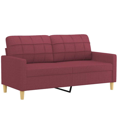 Vidaxl tweezitsbank 140 cm stof wijnrood