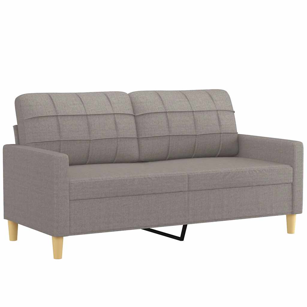 Vidaxl tweezitsbank 140 cm stof taupe