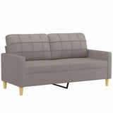 Vidaxl tweezitsbank 140 cm stof taupe