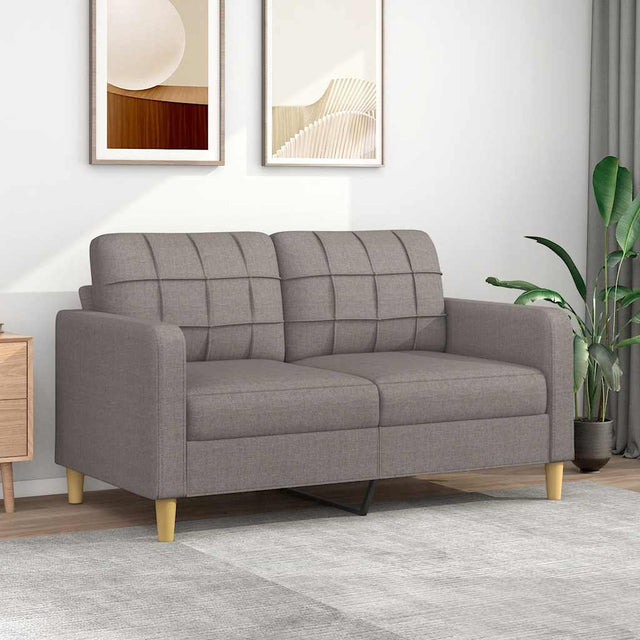 Vidaxl tweezitsbank 140 cm stof taupe