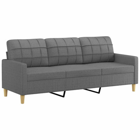 Vidaxl driezitsbank 180 cm stof donkergrijs