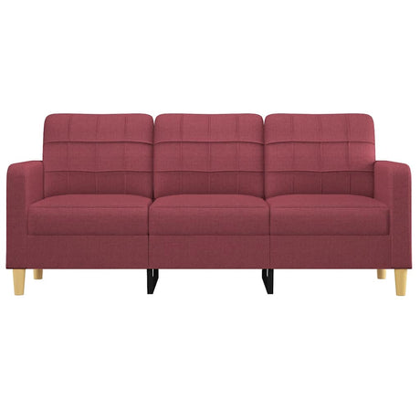 Vidaxl driezitsbank 180 cm stof wijnrood