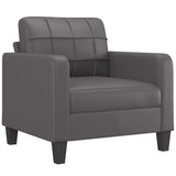 Vidaxl fauteuil 60 cm kunstleer grijs