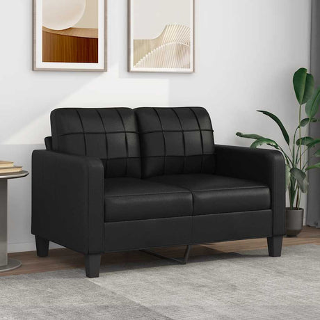 Vidaxl tweezitsbank 120 cm kunstleer zwart