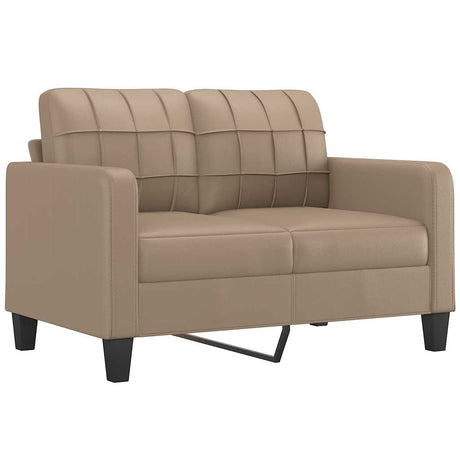 Vidaxl tweezitsbank 120 cm kunstleer cappuccinokleurig