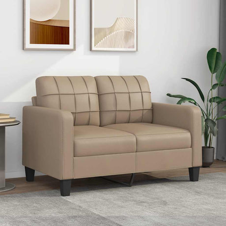 Vidaxl tweezitsbank 120 cm kunstleer cappuccinokleurig
