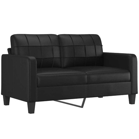 Vidaxl tweezitsbank 140 cm kunstleer zwart