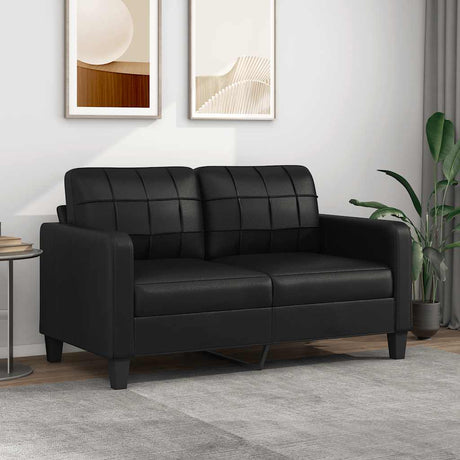 Vidaxl tweezitsbank 140 cm kunstleer zwart