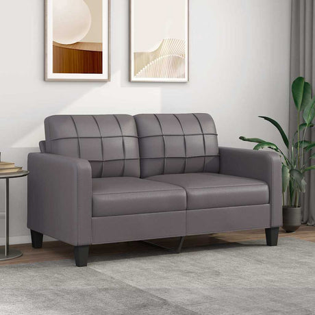 Vidaxl tweezitsbank 140 cm kunstleer grijs