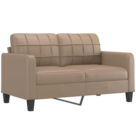 Vidaxl tweezitsbank 140 cm kunstleer cappuccinokleurig