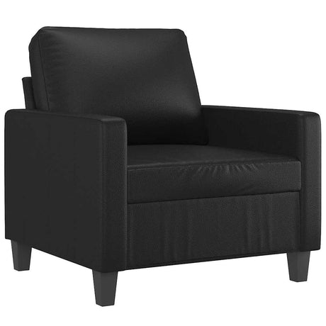 Vidaxl fauteuil 60 cm kunstleer zwart