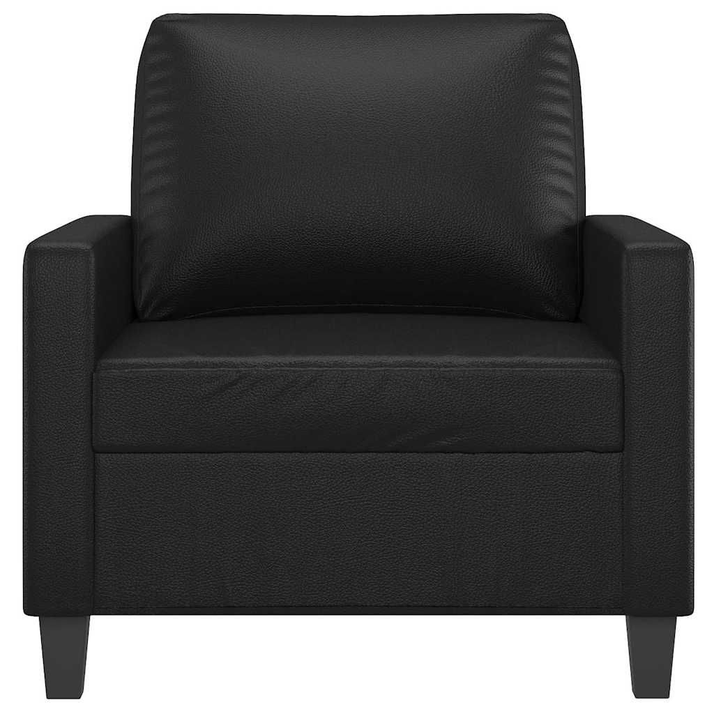 Vidaxl fauteuil 60 cm kunstleer zwart