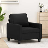 Vidaxl fauteuil 60 cm kunstleer zwart