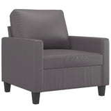 Vidaxl fauteuil 60 cm kunstleer grijs