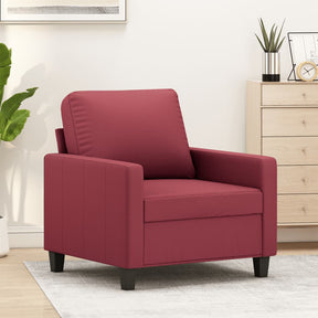 Vidaxl fauteuil 60 cm kunstleer wijnrood