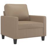 Vidaxl fauteuil 60 cm kunstleer cappuccinokleurig