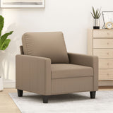 Vidaxl fauteuil 60 cm kunstleer cappuccinokleurig