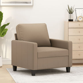 Vidaxl fauteuil 60 cm kunstleer cappuccinokleurig