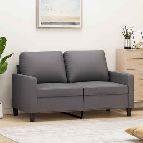 Vidaxl tweezitsbank 120 cm kunstleer grijs
