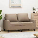 Vidaxl tweezitsbank 120 cm kunstleer cappuccinokleurig