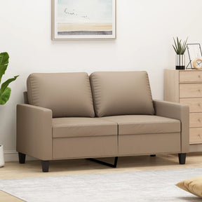Vidaxl tweezitsbank 120 cm kunstleer cappuccinokleurig