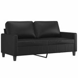 Vidaxl tweezitsbank 140 cm kunstleer zwart
