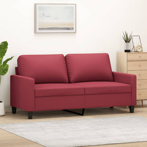 Vidaxl tweezitsbank 140 cm kunstleer wijnrood