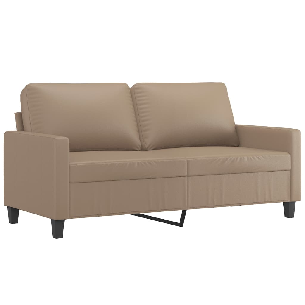 Vidaxl tweezitsbank 140 cm kunstleer cappuccinokleurig