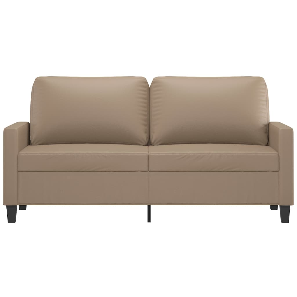 Vidaxl tweezitsbank 140 cm kunstleer cappuccinokleurig