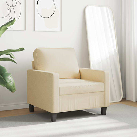 Vidaxl fauteuil 60 cm stof crèmekleurig