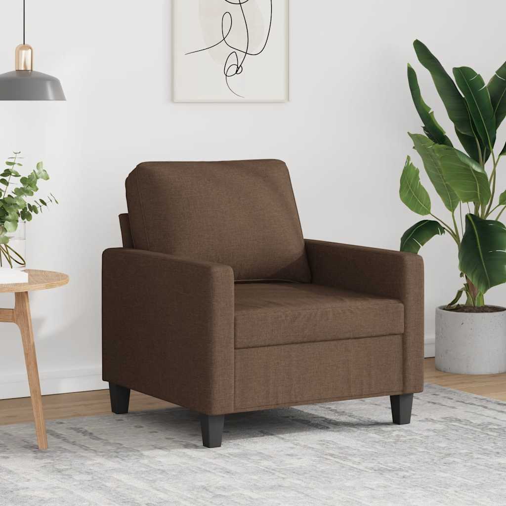 Vidaxl fauteuil 60 cm stof bruin