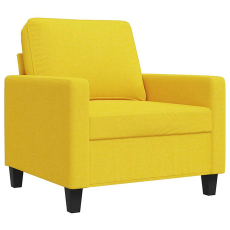 Vidaxl fauteuil 60 cm stof lichtgeel