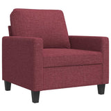 Vidaxl fauteuil 60 cm stof wijnrood