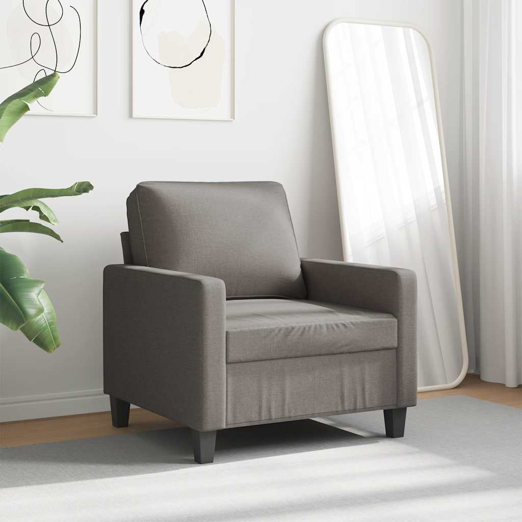Vidaxl fauteuil 60 cm stof taupe