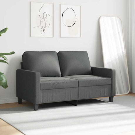 Vidaxl tweezitsbank 120 cm stof donkergrijs