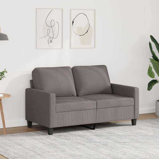 Vidaxl tweezitsbank 120 cm stof taupe