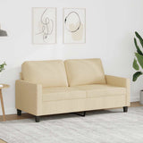 Vidaxl tweezitsbank 140 cm stof crèmekleurig