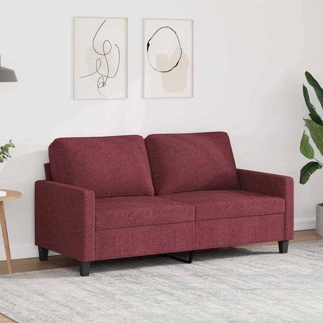 Vidaxl tweezitsbank 140 cm stof wijnrood