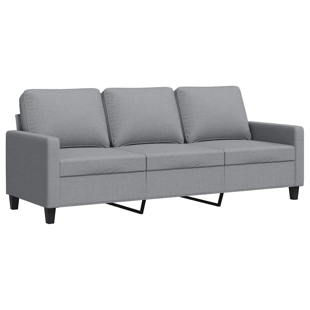 Vidaxl driezitsbank 180 cm stof lichtgrijs