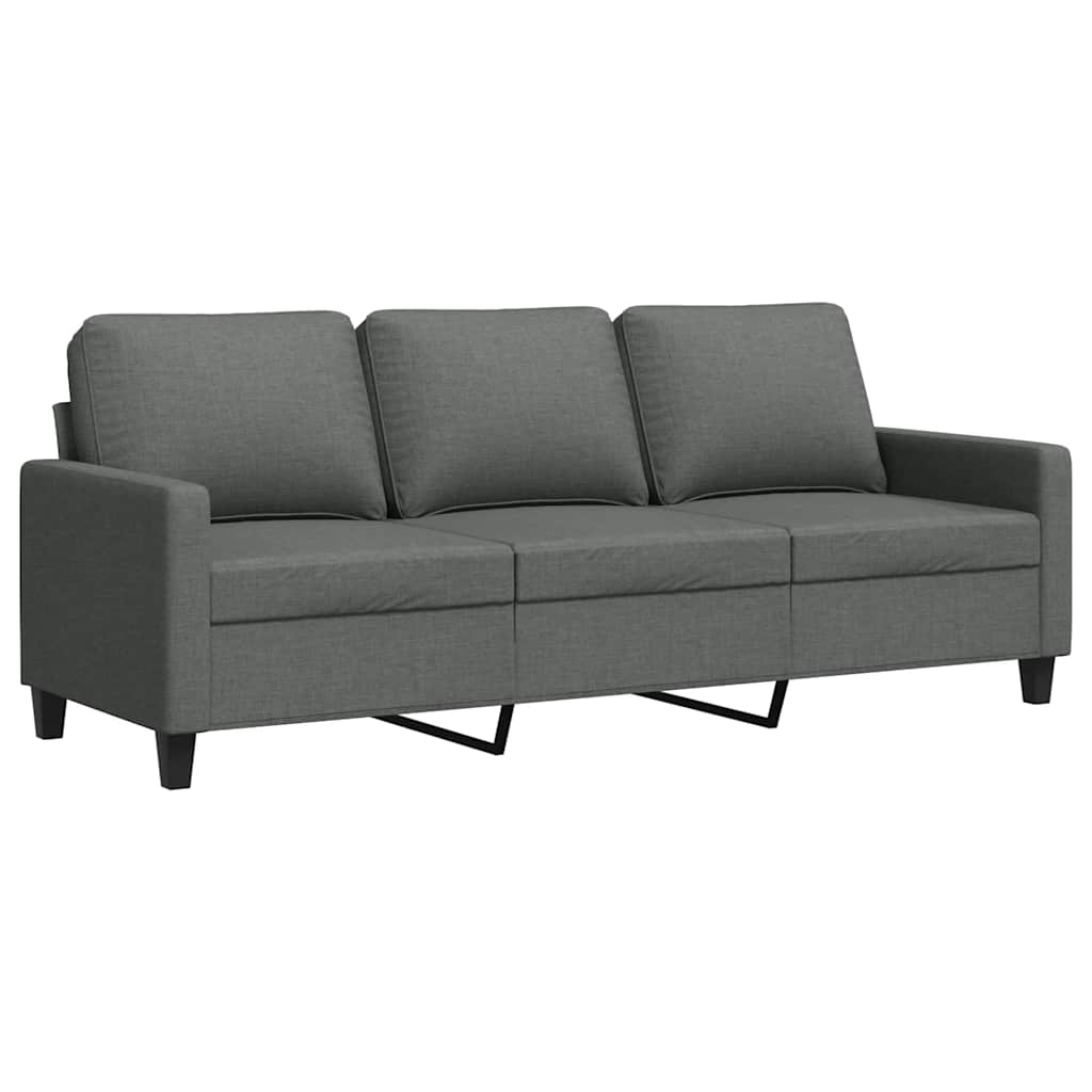 Vidaxl driezitsbank 180 cm stof donkergrijs