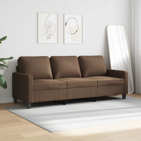 Vidaxl driezitsbank 180 cm stof bruin