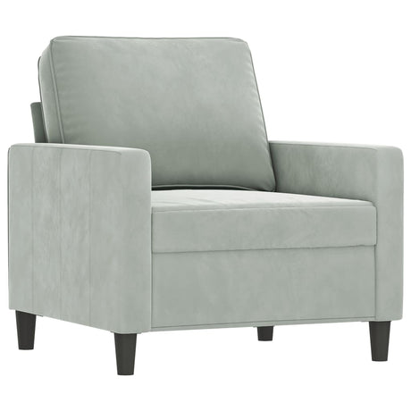 Vidaxl fauteuil 60 cm fluweel lichtgrijs