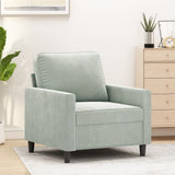 Vidaxl fauteuil 60 cm fluweel lichtgrijs