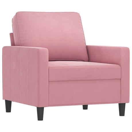 Vidaxl fauteuil 60 cm fluweel roze