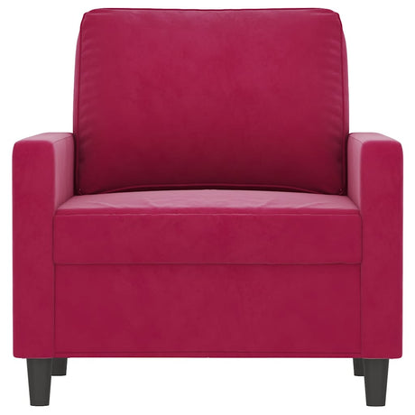 Vidaxl fauteuil 60 cm fluweel wijnrood