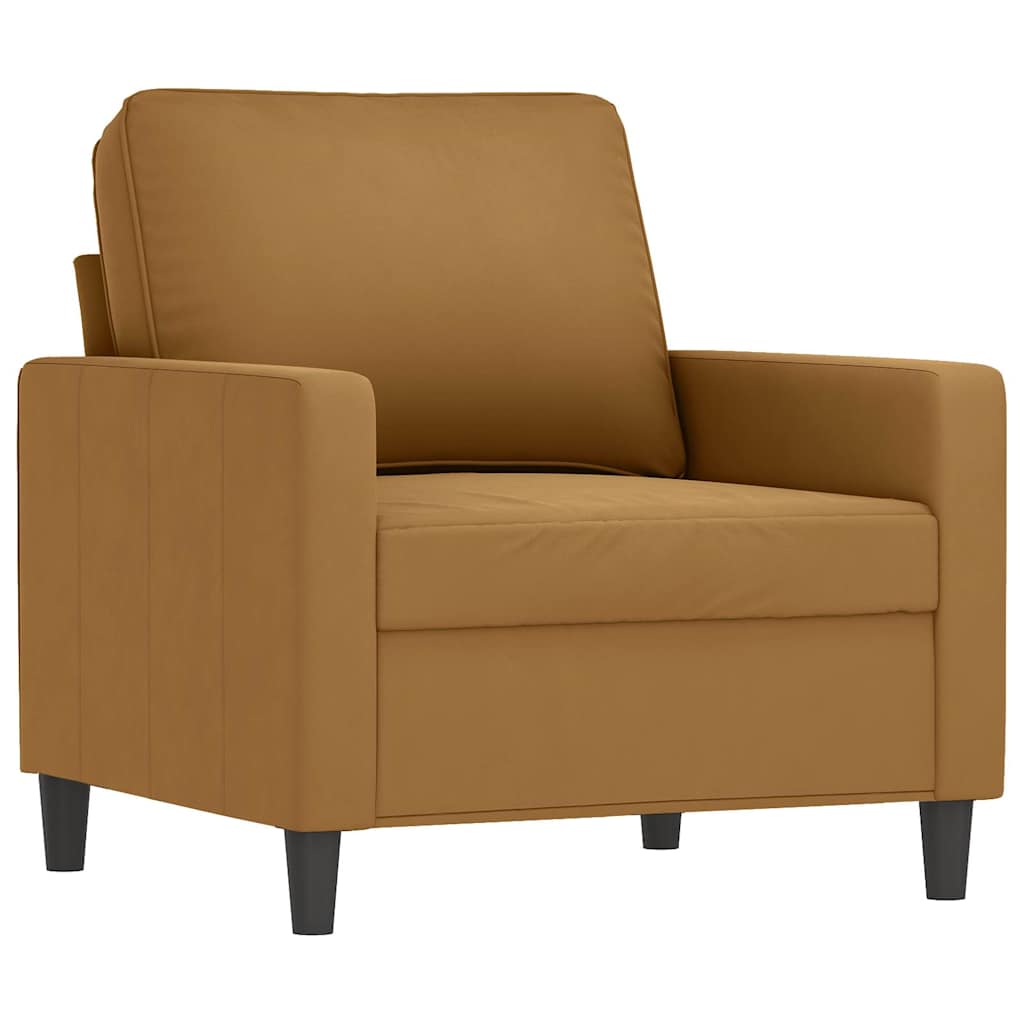 Vidaxl fauteuil 60 cm fluweel bruin